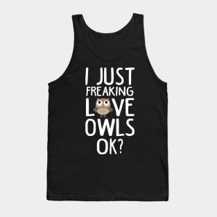 Love Owls Funny Owls Lover Gift Tank Top